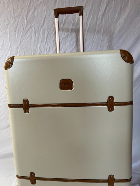 New Brics Bellagio 2.0 Spinner Trunk 32" Large Suitcase Hardside Luggage Cream