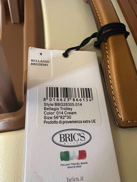 New Brics Bellagio 2.0 Spinner Trunk 32" Large Suitcase Hardside Luggage Cream