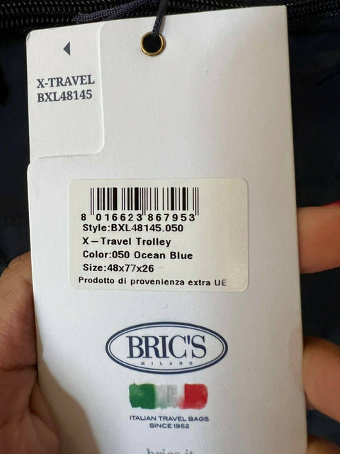 New Brics X Travel 2.0 30” Spinner Suitcase Lightweight Soft Blue Luggage