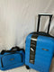 Travelers Club  Austin Spinner Luggage 20" Carry On 3 Piece Set Blue