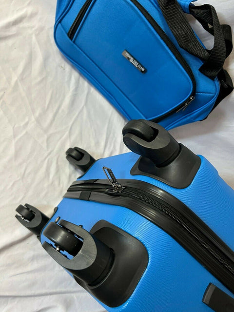 Travelers Club  Austin Spinner Luggage 20" Carry On 3 Piece Set Blue