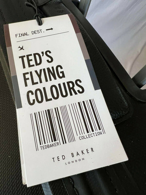 Ted Baker Flying Colours Hardside Trolley Luggage (Jet Black, Checked-Medium)