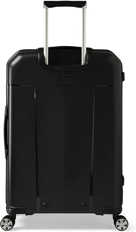 Ted Baker Flying Colours Hardside Trolley Luggage (Jet Black, Checked-Medium)