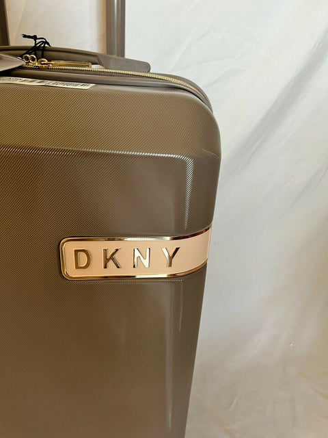 $495 DKNY Rapture 21" HardCase Spinner Suitcase Luggage Carry On Gray