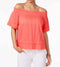 Calvin Klein Women's Pink Off-The-Shoulder Blouse Top X-Large XL