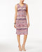 NY Collection Women Sleeveless Multi Printed Embellished Dress Petite L