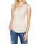 WILLIAM RAST Women White Gold Floral-Print Blouse Top Large L