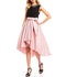 SLNY Women Pink Pearl Trim Twist-Pleat Hi-Low A-Line Dress X-large XL