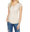 WILLIAM RAST Women White Gold Floral-Print Blouse Top Medium M