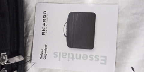 New Ricardo Beverly Hills Essentials 13" Deluxe Organizer Kit Travel Bag Gray