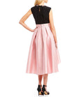 SLNY Women Pink Pearl Trim Twist-Pleat Hi-Low A-Line Dress X-large XL