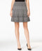 Anne Klein Women's Black Printed Striped Pull-On A-Line Knit Sweater Skirt L - evorr.com
