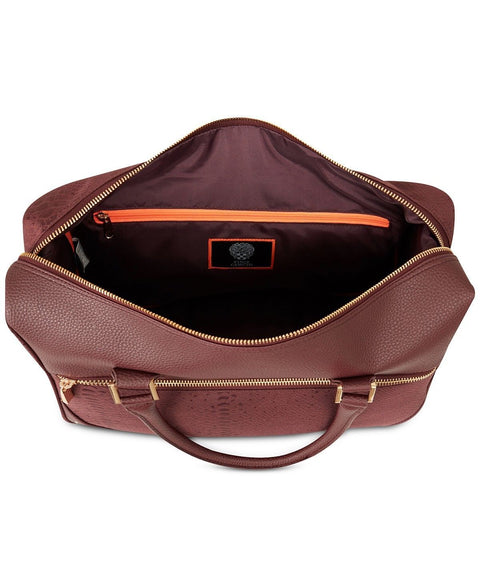 $240 NEW Vince Camuto Ameliah 17" Weekender Tote Travel Bag Large Red - evorr.com