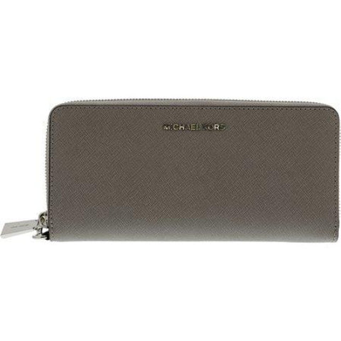 Michael Kors Women's Jet Set Travel Continental Leather Wallet Baguette - Pearl
