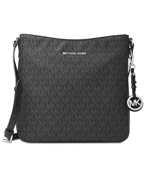 Michael kors Women Large MK Signature Jet Crossbody Shoulder Bag Black