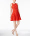 $158 New Ivanka Trump Women's Sleeveless Red Nude Fit Flare Lace Tunic Dress 16 - evorr.com