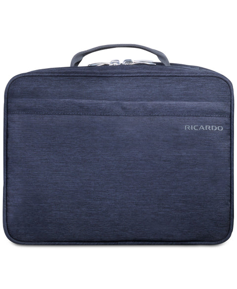 New Ricardo Beverly Hills Essentials 13" Deluxe Organizer Kit Travel Bag Gray