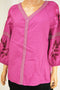 Charter Club Women Cotton Pink Embroidered Blouse Top Large L