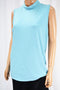 Charter Club Women's Sleeveless Mock-Neck Blue Blouse Top  XL