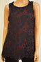 Charter Club Women's Sleeveless Purple Blue Lace Blouse Top Medium M