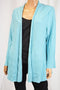 Charter Club Women's Blue Open-Front Ribbed Cardigan Large  L