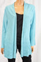 Charter Club Women's Blue Open-Front Ribbed Cardigan Large  L