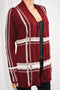 Charter Club Women's Red Lightweight Plaid Open-Front Cardigan M