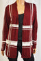 Charter Club Women's Red Lightweight Plaid Open-Front Cardigan M