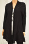 Charter Club Women  Black Pleated Open-Front Duster Cardigan Large L