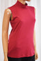 Karen Scott Women Mock-Neck Sleeveless Red Tank Blouse Top M