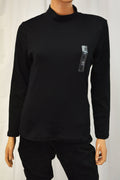 Karen Scott Women's Mock-Turtleneck Black Sweater Top Petite M PM