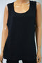 Karen Scott Women Scoop Neck Cotton Black Tank Blouse Top XXL