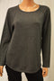 Karen Scott Women's Cotton Gray Curved-Hem Sweater Top Medium M