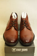 New Stacy Adams Men's Brown Leather Delaney Chukka Boots Size 10 US
