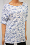 Karen Scott Women Elbow-Sleeve White Printed Blouse Top X-Large XL