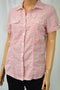 Karen Scott Women Cotton Red Striped Button Down Shirt Top Petite PM