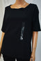 Charter Club Women Boat-Nk Elbow-Slv Black Blouse Top X-Large XL