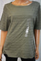 Charter Club Women's Elbow-Slv Green Textured Blouse Top X-large XL
