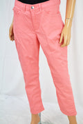 Lee Platinum Women Stretch Pink Cameron Straight Capri Cropped Jeans 10
