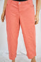 Style&Co Women's Stretch Pink Mid Rise Cuffed Capri Denim Jeans 18