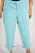Style&Co Women Blue Mid Rise Curvy Fit Cuffed Capri Denim Jeans 4
