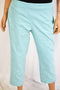 Style&Co Women Blue Mid Rise Comfort Waist Pull-On Capri Crop Pant M