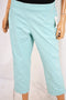 Style&Co Women Blue Mid Rise Comfort Waist Pull-On Capri Crop Pant M