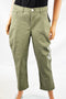 Lee Platinum Women's Green Mid Rise Cameron Capri Cropped Denim Jeans 12