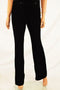 INC International Concepts Women Black Velvet Pull-On Flare Casual Pants 6