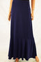 ECI Women's Stretch Blue Pull-On Ruffled Hem Maxi Skirt XL