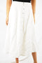 Grace Elements Women's Linen Blend White Button Down A-Line Skirt 12