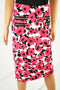 Grace Elements Women's Stretch Pink Floral Zip-Pocket Pull-On Pencil Skirt  S