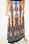 ECI Women's Stretch Multi Color Printed Pull-On Long Maxi Skirt M