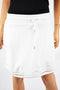 Style&Co Women Stretch White Pull-On Drawstring Crochet-Trim  A-Line Skort XL
